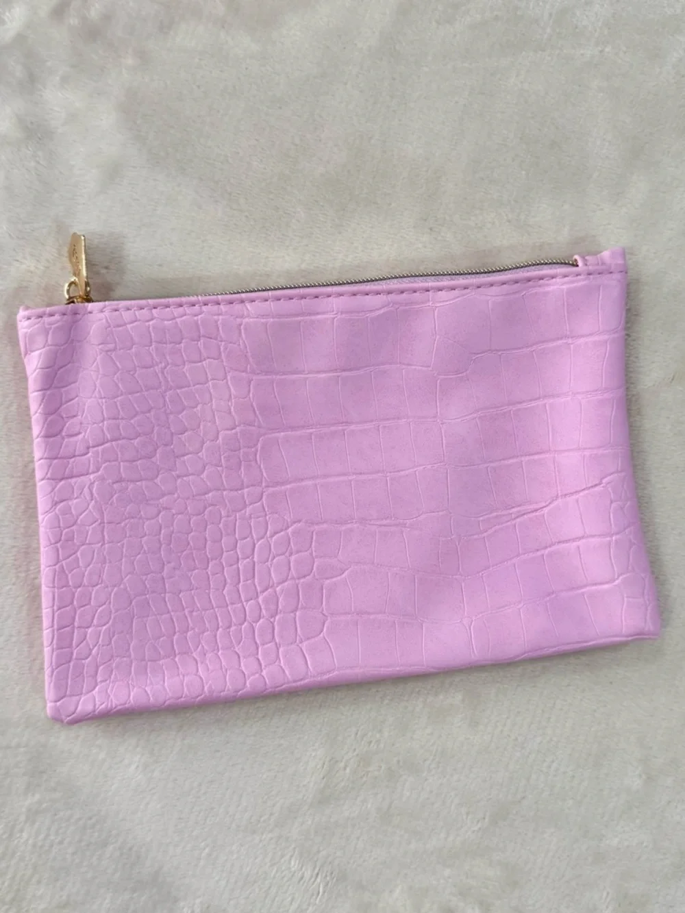 3 for $16 - NEW Ipsy Pink Crocodile Embossed Cosmetic Bag
